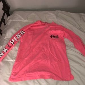 Long sleeve hot pink shirt